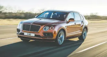  ?? BENTLEY ?? The Bentley Bentayga Speed is the fastest SUV in the world, despite weighing 2,515 kilograms.