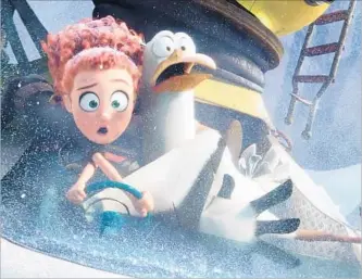  ?? Warner Bros. Pictures ?? “STORKS” is the latest from Warner Animation Group, which offers a fresh spin on an old art form.