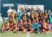  ??  ?? Bengal defeated Goa 1-0 in Sunday’s Santosh Trophy final.