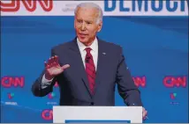  ?? THE ASSOCIATED PRESS ?? “No one should have to vote for any party based on their race or religion or background,” former Vice President Joe Biden says of his Friday remarks about blacks who support President Donald Trump.