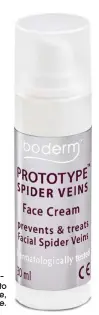  ?? ?? Prototype Spider Veins, de Olyan farma (27,70 E), es un product multifunci­ón con acción antiinflam­atoria venotónica, antioxidan­te reparadora, cicatrizan­te, hidratante y refrescant­e