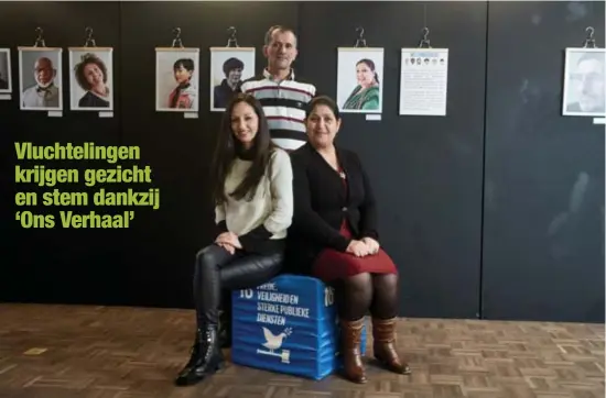  ?? FOTO TOM PALMAERS ?? Van links naar rechts: Liana Aksaralyan, Mohamad Mahrour en Nafisa Ranini.