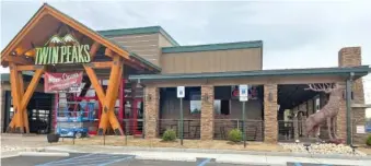  ?? STAFF PHOTO BY DAVE FLESSNER ?? The new Twin Peaks bar and restaurant, pictured Monday, opened this week in the Jordan Crossing developmen­t next to the Bass Pro Shops in East Ridge.