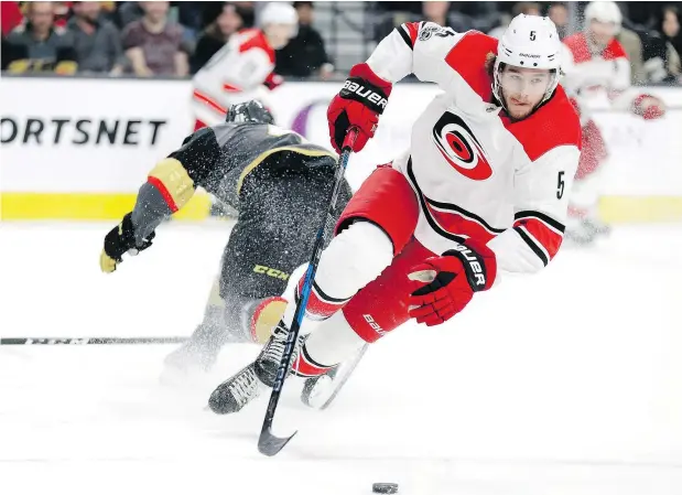  ?? — AP FILES ?? Rumours persist that the Canucks will trade the No. 7 overall pick at the NHL draft for Carolina Hurricanes defenceman Noah Hanifin.