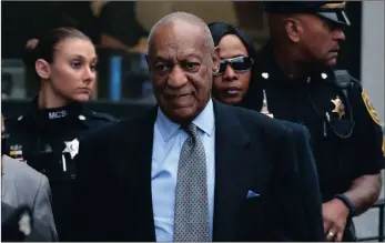  ??  ?? ACCUSED: Bill Cosby leaves after a hearing in his sexual assault case at the Montgomery County Courthouse in Norristown last year.