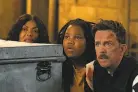  ??  ?? Top: Terrence Little Gardenhigh and Ed Helms in “Coffee & Kareem.” Above: Taraji P. Henson (left) tries to bring her son and boyfriend together.