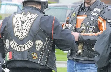  ?? POSTMEDIA NEWS ?? The Vagabonds are considered a support club of the Hells Angels and “known to use intimidati­on, violence and manipulati­on,” Transport Canada says.