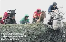  ?? ?? Snow Leopardess was an impressive winner of the Becher Chase