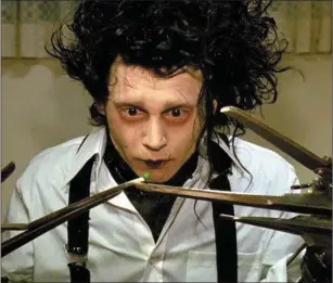  ??  ?? Johnny Depp in Edward Scissorhan­ds (Wednesday, Film4, 11a.m.)