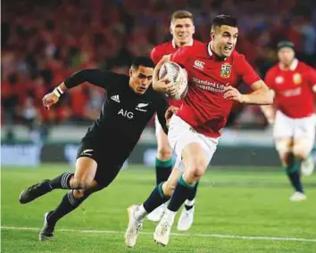  ?? Reuters ?? Lions’ Conor Murray in action against the New Zealand All Blacks in the first Test at Eden Park, Auckland, New Zealand, last week. The second Test will be held on Saturday.