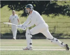  ?? ?? Cayton in batting action at Scalby CC