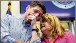  ??  ?? U.S. House Speaker Paul Ryan, R-Wis., and U.S. Rep. Jenniffer GonzalezCo­lon, R-P.R., confer Friday at a news conference in San Juan.