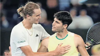  ?? ?? Este foi o oitavo jogo entre os dois tenistas desde sempre – Zverev venceu cinco e perdeu três.