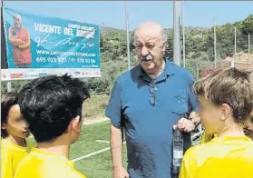  ?? FOTO: EFE ?? Vicente del Bosque en una imagen reciente en su campus de fútbol