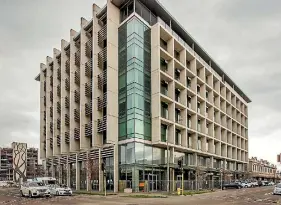  ??  ?? Formerly earmarked for demolition, the IRD building may yet survive to complement the east frame in Christchur­ch’s city centre.