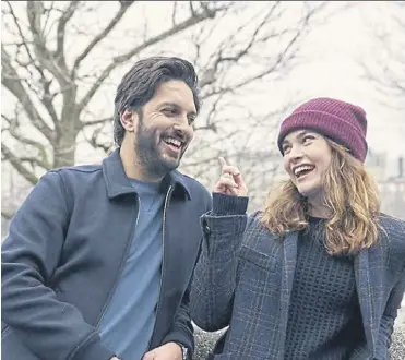  ?? ?? Shazad Latif and Lily James in What’s Love Got to Do with It?