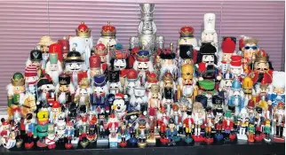  ??  ?? Ian Gaudet’s nutcracker collection.