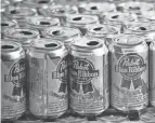  ?? ADAM CAIRNS/COLUMBUS DISPATCH ?? Pabst Blue Ribbon beer dates back to 1844, when it was first brewed by Best and Company in Milwaukee. It officially became known as Pabst Blue Ribbon in 1895.