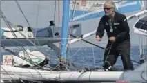  ?? (Photo instagram @yvanbourgn­on) ?? Yvan Bourgnon sur son bateau.