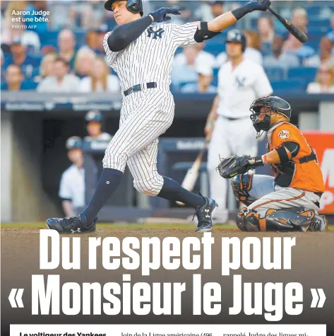  ??  ?? Aaron Judge est une bête.