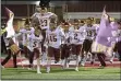  ?? JENNIFER FORBUS — FOR THE MORNING JOURNAL ?? Avon Lake takes the field for its playoff game Oct. 30 at Toledo Central Catholic.