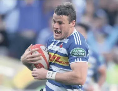  ??  ?? SIZE COUNTS: Pat Howard has a lot – exactly 100kg – to offer when the Stormers move the ball out wide on their upcoming tour