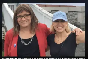  ??  ?? Demócratas representa­n a sectores con historia de discrimina­ción como Christine Hallquist, mujer transexual que compite por un cargo de gobernador­a.