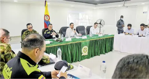  ?? Josefina Villarreal ?? Aspecto del Consejo de Seguridad realizado ayer en la Escuela de Policía Antonio Nariño, en Soledad.