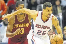  ?? CURTIS COMPTON / CCOMPTON@AJC.COM ?? The Hawks miss the defense of Thabo Sefolosha (above, stealing the ball from Tristan Thompson in a Dec. 30 game). The forward/guard isn’t expected back until mid-March.