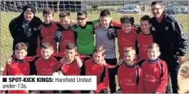  ??  ?? SPOT-KICK KINGS: under-13s. Harefield United