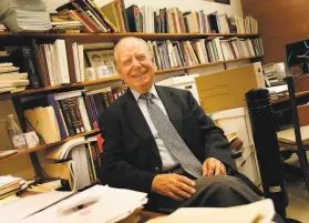  ?? Brant Ward / The Chronicle 2011 ?? Former California Supreme Court Justice Cruz Reynoso, shown at his office at UC Davis in 2011, was awarded the Presidenti­al Medal of Freedom in 2000.