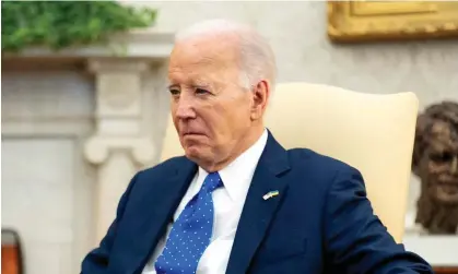  ?? Photograph: Andrew Harnik/AP ?? Joe Biden in the Oval Office of the White House in Washington, on 9 February 2024.