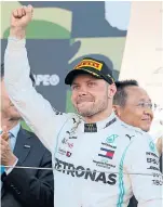  ??  ?? Valtteri Bottas is the only person who can stop Lewis Hamilton now.