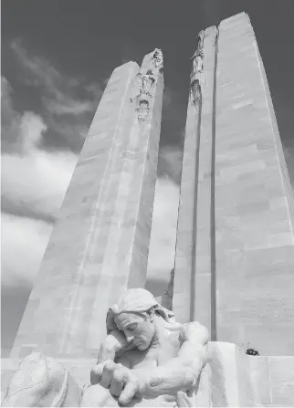  ?? MATTHEW FISHER/FILES ?? The Vimy memorial relies on the power of grief to present its message.