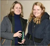  ??  ?? Sinead Cronin and Rosarie O’Flaherty, Mallow Ladies Football, at the Coaching Course in Davis College