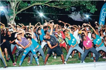  ?? FILE ?? Students at The University of the West Indies, Mona, at the launch of the Jamaica Moves campaign in January 2018. Ronald Thwaites suggests extending the mandate of the exercise-based campaign to public schools.