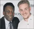  ??  ?? Sean Barnes with all-time Brazilian football great, Pelé