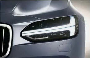  ??  ?? The S90 features the signature ‘Thor’s Hammer’ headlights.