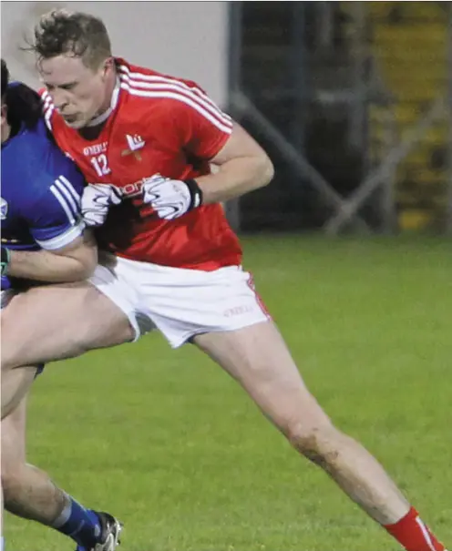  ??  ?? during Saturday night’s Division 2 clash at Kingspan Breffni. Pictures: Adrian Donohoe