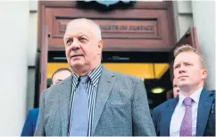  ??  ?? Victims’ campaigner Raymond McCord (left) outside Belfast High Court