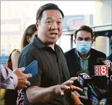  ?? Associated Press ?? Connecticu­t Attorney General William Tong, speaking of mental health care, said, “It makes no sense, when facing the worst public health crisis in America, for insurance companies to prioritize profits over people and to stand in the way of treatment and prevention.”