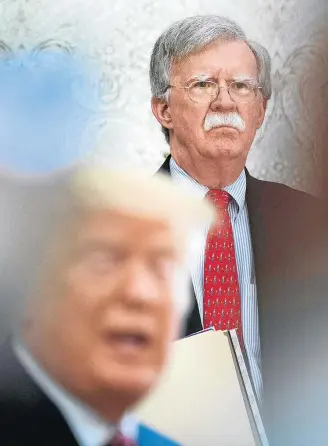  ?? JABIN BOTSFORD/WASHINGTON POST–12/6/2019 ?? Demitido. Bolton: divergênci­as com Trump e insatisfaç­ão com pressão sobre a Ucrânia