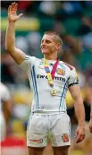  ??  ?? DELIGHT: Exeter’s Gareth Steenson celebrates victory