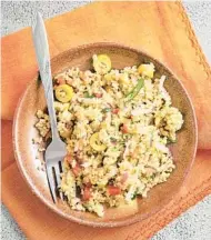  ??  ?? Mexican-inspired salad fixings fill quinoa’s blank canvas.