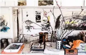  ?? LOUESA ROEBUCK PHOTO ?? Artist Louesa Roebuck says her work studio in Ojai, Calif., “is full of totems” that connect to other places and times.