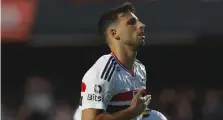  ?? ?? Jonathan Calleri, attaccante del Sao Paulo