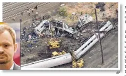  ?? AP ?? Amtrak engineer Brandon Bostian had criminal charges reinstated for crash that killed eight and injured more than 150 in 2015.