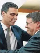  ?? ANGEL DIAZ / EFE ?? Pedro Sánchez y Jordi Sevilla