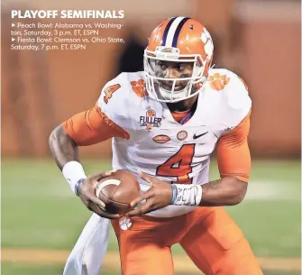  ?? JEREMY BREVARD, USA TODAY SPORTS ?? Clemson junior quarterbac­k Deshaun Watson is likely to leave for the NFL after this season.