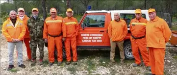  ?? (Photos P. F.) ?? Le temps pluvieux des dernières semaines offre un peu de répit à l’équipe du CCFF de Sanary, mais dès les premières fortes chaleurs, ils devront redoubler de vigilance pour contrer tout risque incendie.